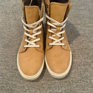 Timberland Brown and Tan High-Top Sneakers